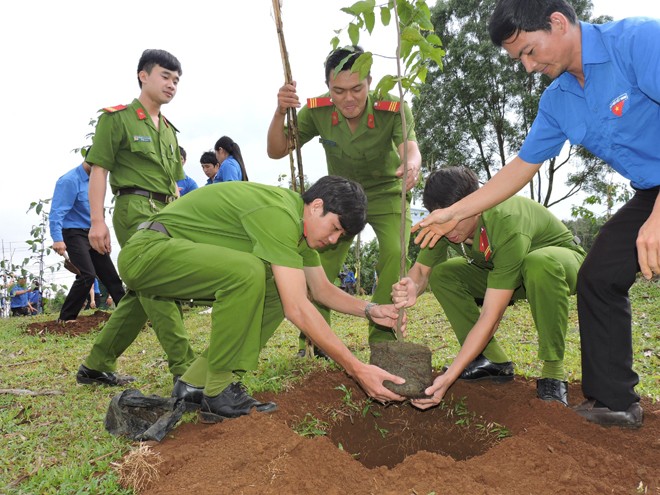 Đắk Lắk: Tuổi trẻ trồng rừng kỷ niệm sinh nhật Bác - ảnh 1