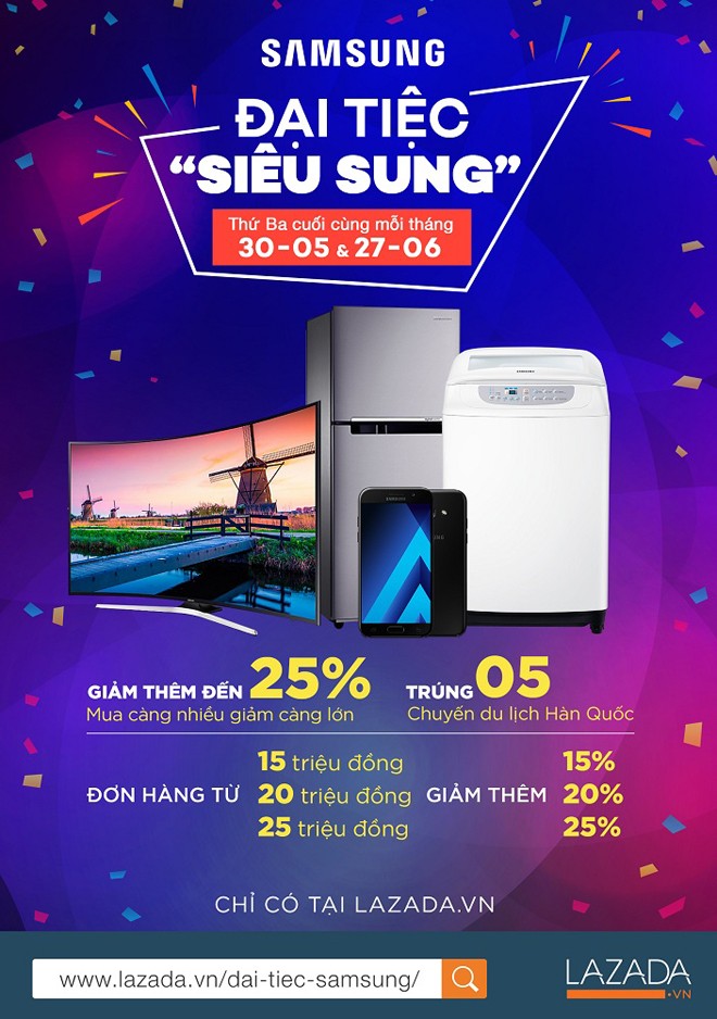 Giảm thêm 25% trên giá đã giảm sản phẩm Samsung chính hãng - ảnh 1