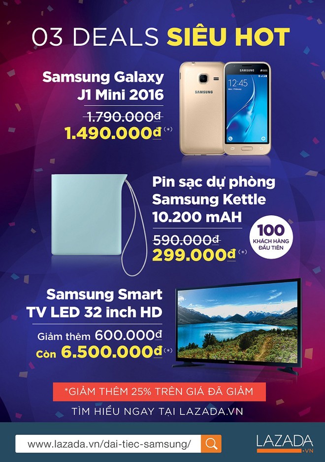 Giảm thêm 25% trên giá đã giảm sản phẩm Samsung chính hãng - ảnh 2