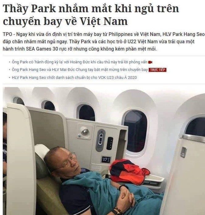 Thầy Park trên máy bay: Ai 'chế' tít báo Tiền Phong, bêu xấu trên mạng xã hội? - ảnh 2