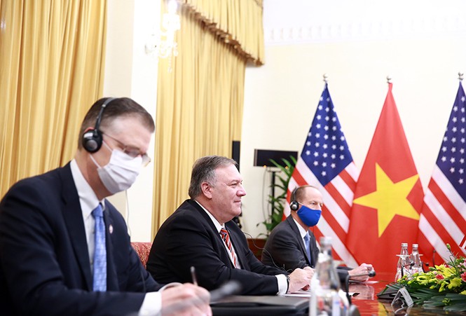 Hình ảnh Phó Thủ tướng, Bộ trưởng Bộ Ngoại giao Phạm Bình Minh hội đàm Ngoại trưởng Hoa Kỳ - ảnh 5