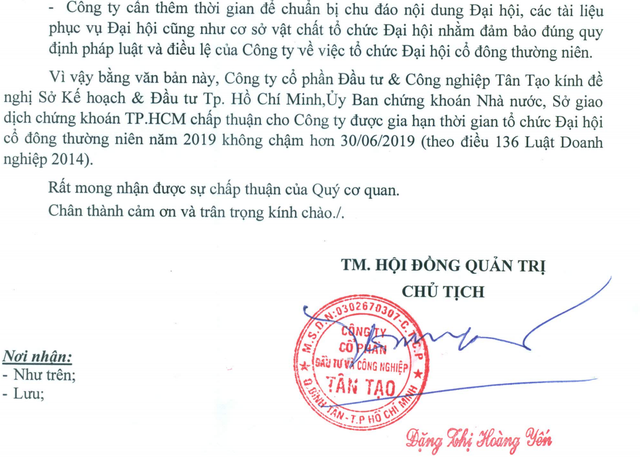 Ký một văn bản, bà Đặng Thị Hoàng Yến hé lộ sắp có biến động nhân sự ở Tân Tạo - ảnh 2