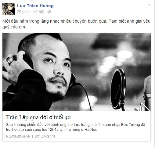 Sao Việt bàng hoàng khi nghe tin Trần Lập qua đời - ảnh 3