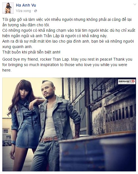 Sao Việt bàng hoàng khi nghe tin Trần Lập qua đời - ảnh 9