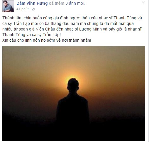 Sao Việt bàng hoàng khi nghe tin Trần Lập qua đời - ảnh 1