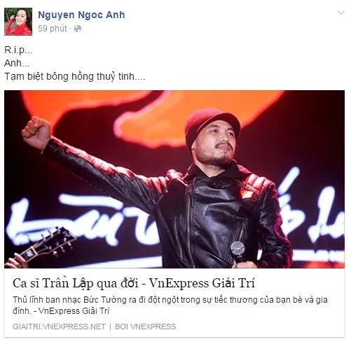 Sao Việt bàng hoàng khi nghe tin Trần Lập qua đời - ảnh 2