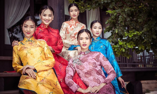 Dàn người đẹp Hoa hậu Việt Nam đẹp mê mẩn với áo dài - ảnh 3