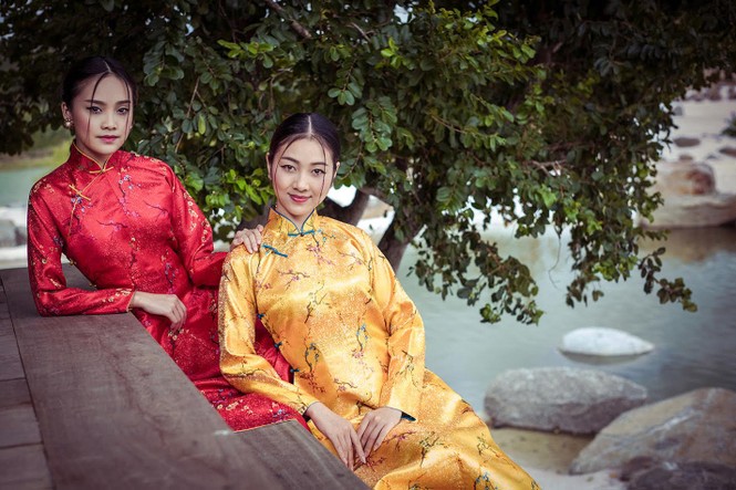 Dàn người đẹp Hoa hậu Việt Nam đẹp mê mẩn với áo dài - ảnh 11