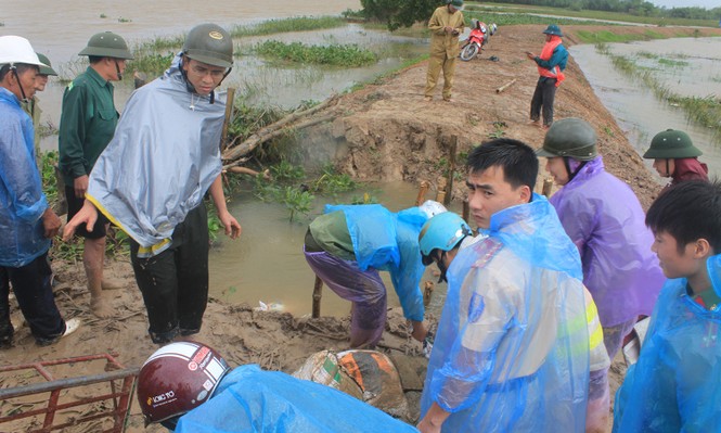 Vỡ đê ở Thanh Hóa, hơn 100 nhà dân chìm trong nước - ảnh 1