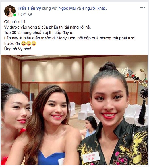 Tiểu Vy vào vòng 2 phần thi tài năng sau hát 'Lạc trôi' của Sơn Tùng - ảnh 1