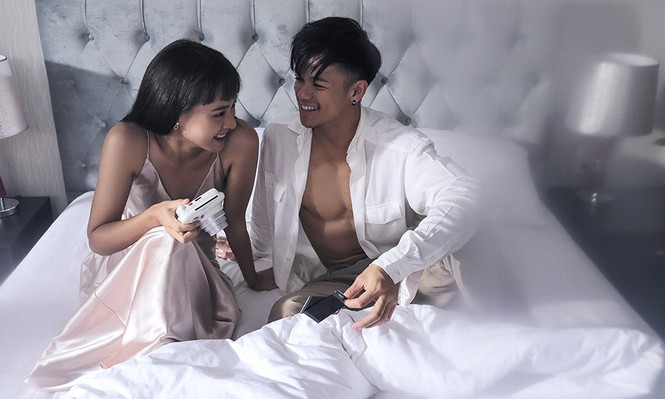 Trọng Hiếu khoe sáu múi bên 'cô gái lạ' trong MV dịp Valentine trắng - ảnh 7