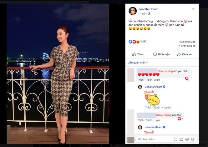 Jennifer Phạm mang bầu lần thứ 4 - ảnh 1