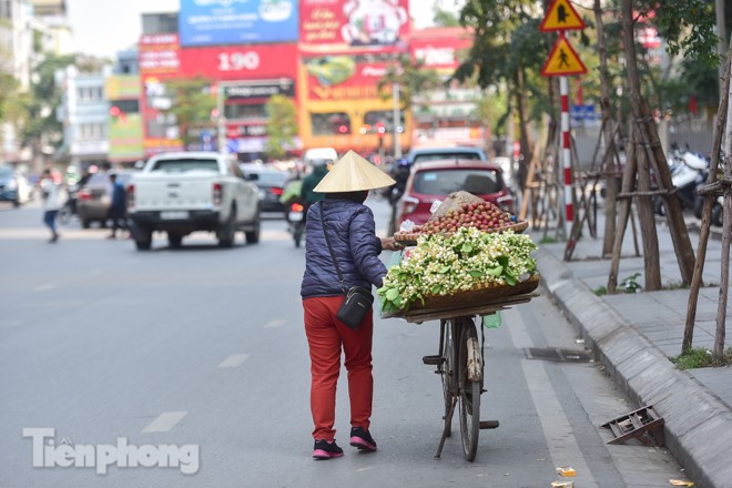 Hoa bưởi dịu dàng ngày xuân, nét chấm phá cho phố phường Hà Nội - ảnh 1