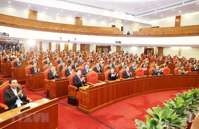 Hình ảnh Bế mạc Hội nghị lần 7 Ban Chấp hành Trung ương Đảng khóa XII - ảnh 4