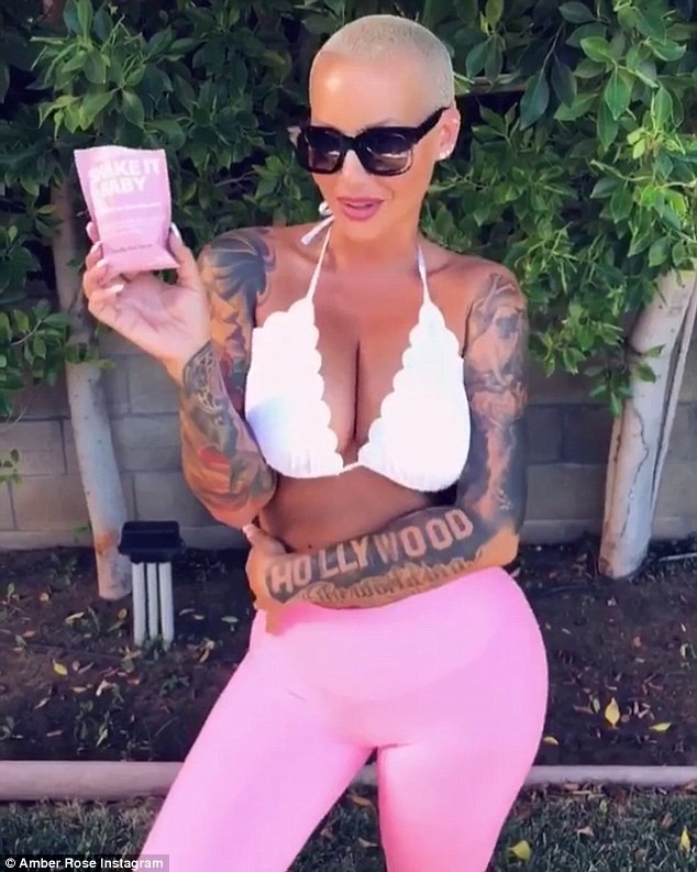 Vũ nữ thoát y Amber Rose thu nhỏ vòng 1 vẫn 'khủng' - ảnh 3