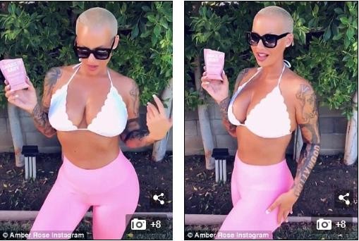 Vũ nữ thoát y Amber Rose thu nhỏ vòng 1 vẫn 'khủng' - ảnh 4