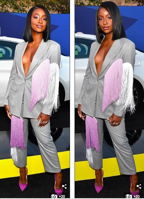 Nàng mẫu 9x Justine Skye diện mốt không nội y gợi cảm đi sự kiện - ảnh 4