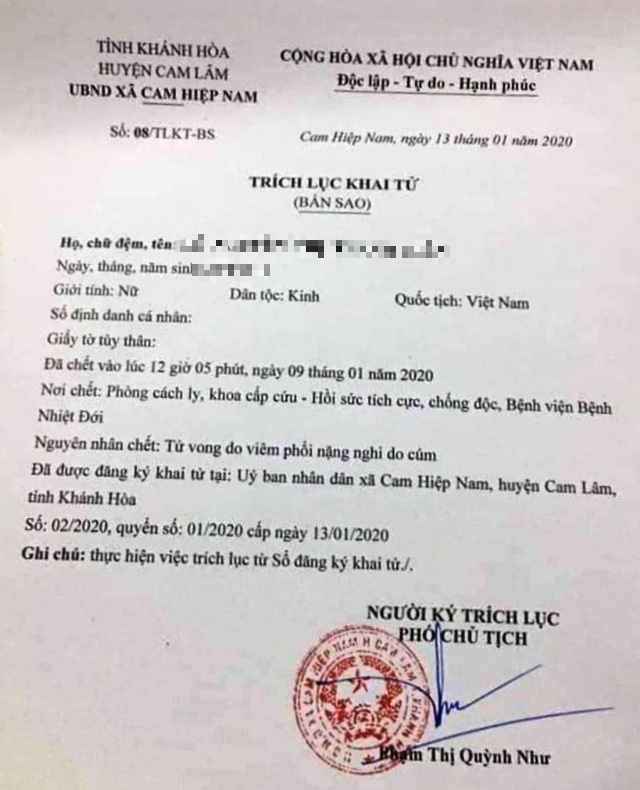 Bé gái 10 tuổi tử vong do chủng virus Corona cũ Một bé gái 10 tuổi ở huyện Cam Lâm (Khánh Hoà) đã bị tử vong do chủng virus Corona cũ. - ảnh 1