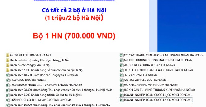 Rao bán thông tin cá nhân hàng vạn người như...bán rau - ảnh 1