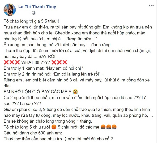 Diễn viên Thanh Thúy xót ví vì câu chuyện 'tô cháo lòng giá 5,5 triệu đồng' - ảnh 1