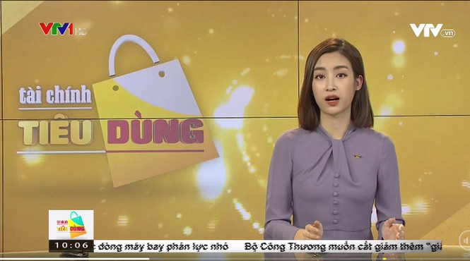 Hình ảnh lần đầu dẫn sóng truyền hình ở VTV24 của Hoa hậu Đỗ Mỹ Linh - ảnh 1