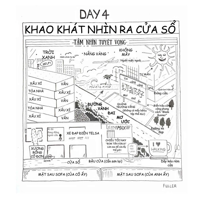 Sửng sốt với bộ tranh 14 ngày tự cách ly tại Bắc Kinh của họa sĩ người Anh - ảnh 4