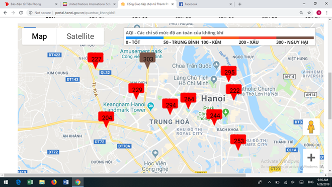 Hà Nội: Ô nhiễm lên mức nguy hại, công trình vô tư xả bụi - ảnh 1