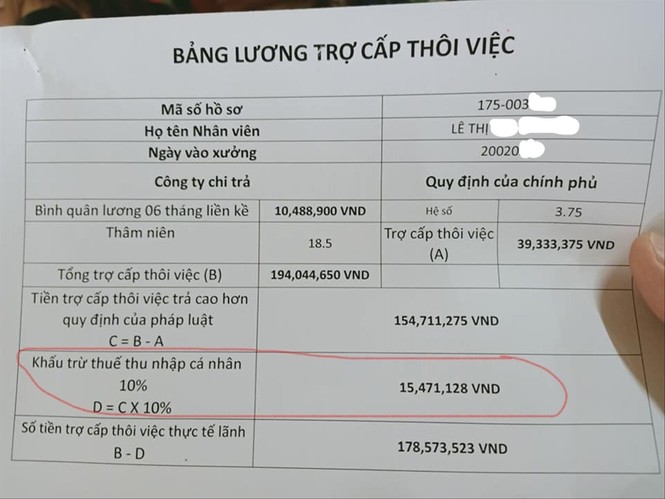 Công nhân nhận tiền trợ cấp mất việc: Trong thảm họa vẫn bị đánh thuế? - ảnh 1