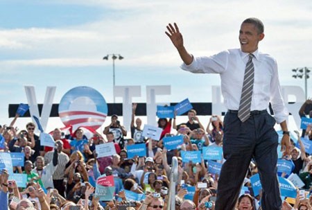 Tháng 10 năm 2012: Ông Obama tranh cử tổng thống Mỹ lần hai