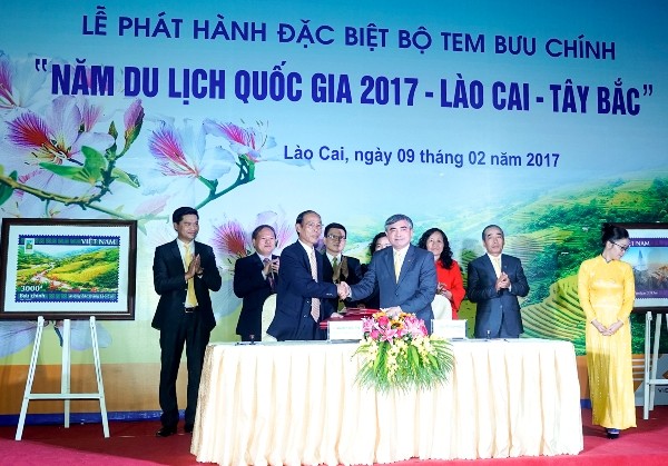 Phát hành đặc biệt bộ tem bưu chính “Năm du lịch quốc gia 2017 – Lào Cai – Tây Bắc” - ảnh 1