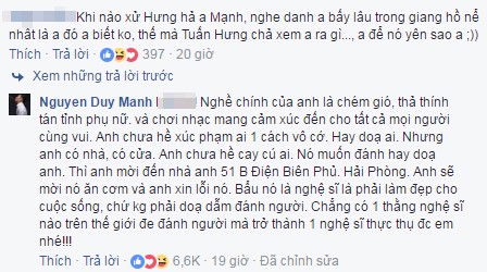 lùm xùm tuấn hưng duy mạnh - ảnh 1