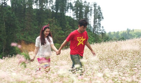 9X quỳ gối cầu hôn bạn gái giữa cánh đồng hoa tam giác mạch - ảnh 3