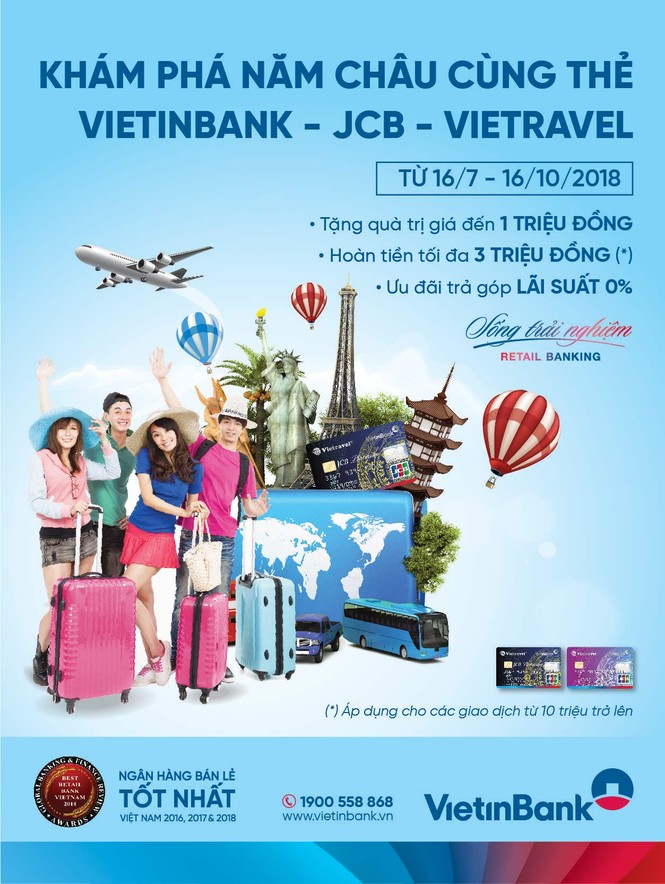 Khám phá năm châu cùng thẻ VietinBank - JCB - Vietravel - ảnh 1