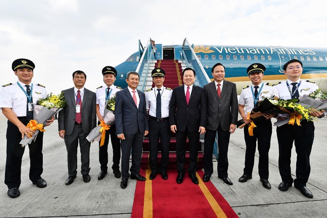 Tàu bay A321neo mới của Vietnam Airlines đón năm bận rộn hàng không - ảnh 1