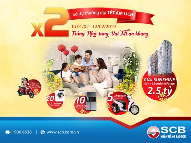 SCB nhân đôi mã dự thương cho khách hàng dịp tết - ảnh 1