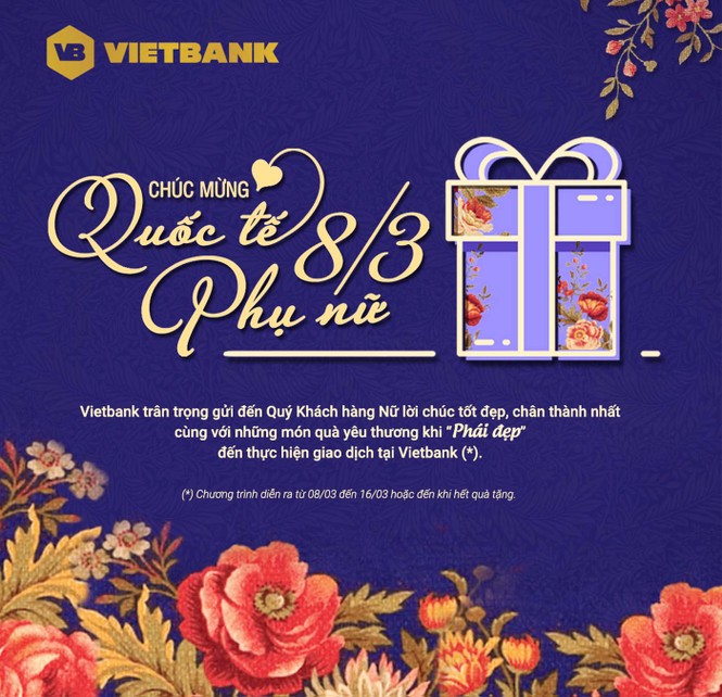 Vietbank tặng gần 3.000 phần quà cho khách hàng trong ngày Quốc tế Phụ nữ 8/3 - ảnh 1