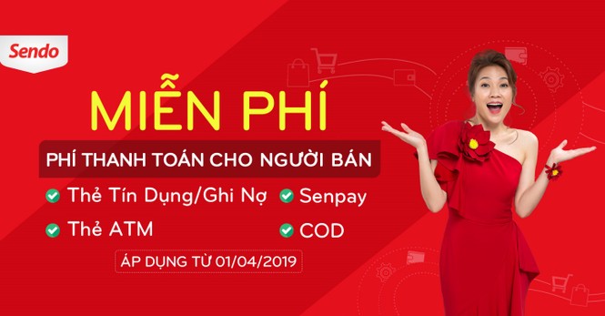 Nhà bán hàng trên sàn Sendo được miễn phí thanh toán - ảnh 1