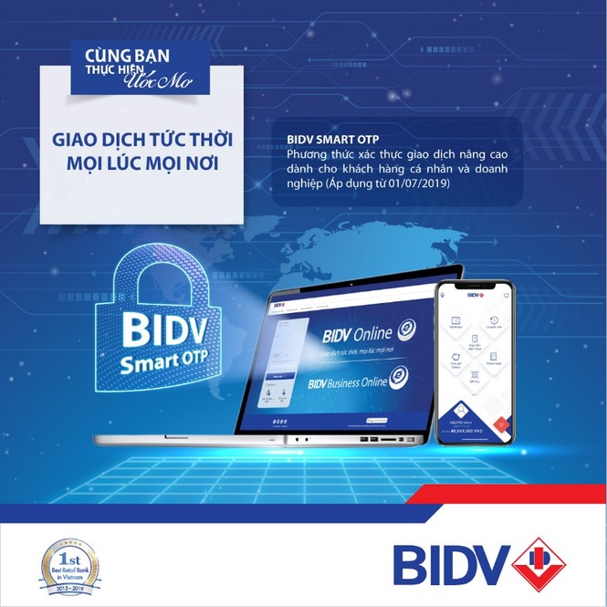 BIDV triển khai Smart OTP, đảm bảo an toàn chuyển tiền - ảnh 1