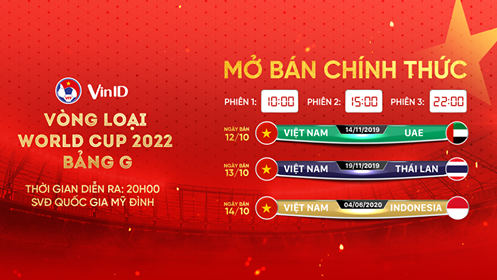 Nhanh tay săn vé 3 trận tiếp theo của tuyển Việt Nam trên VinID - ảnh 1
