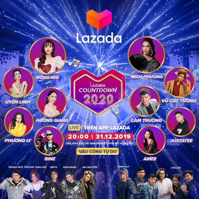 Đại Nhạc Hội Lazada Countdown 2020 – Sự kiện không thể bỏ lỡ dịp Tết Dương lịch - ảnh 1