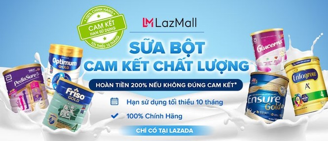 Lazada triển khai chương trình 'Sữa bột cam kết chính hãng' với 3 cam kết vàng - ảnh 1