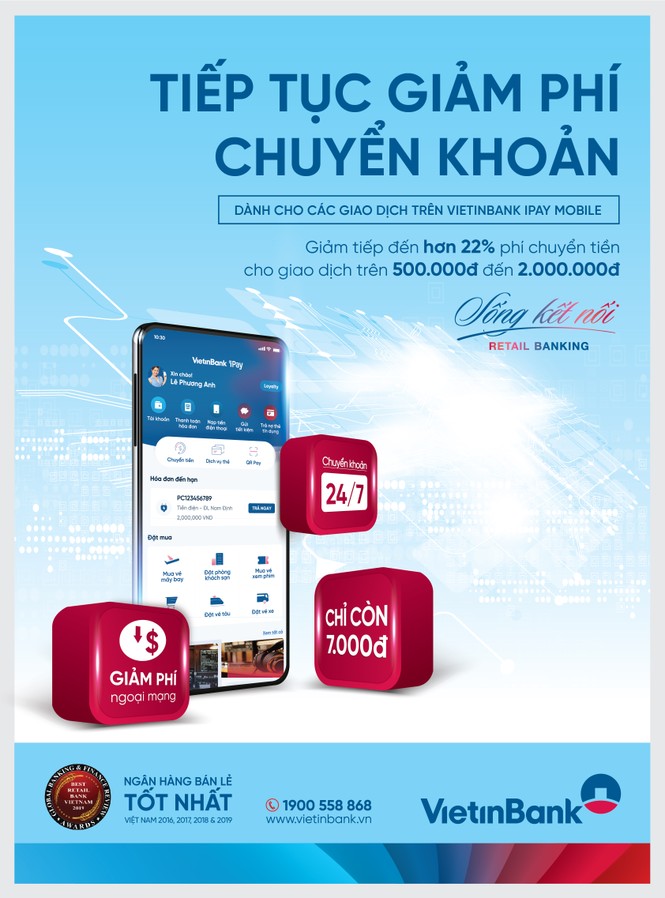 VietinBank tiếp tục giảm phí chuyển khoản liên ngân hàng 24/7 - ảnh 1