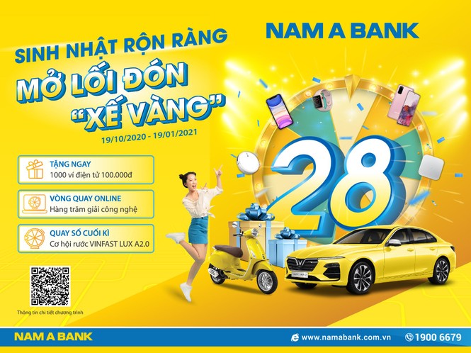 Rước ‘xế vàng’ cùng ngàn ưu đãi mừng sinh nhật Nam A Bank - ảnh 1