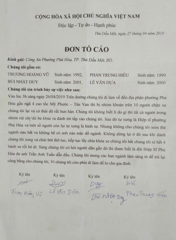 Công nhân tố đi làm đêm bị ‘hiệp sĩ’ Bình Dương chặn đánh - ảnh 1