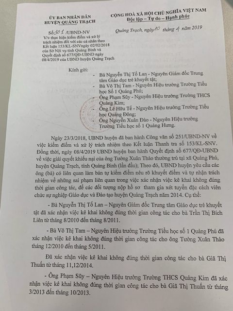 Kiểm điểm 5 cựu hiệu trưởng “chung tay” khai khống hồ sơ - ảnh 1