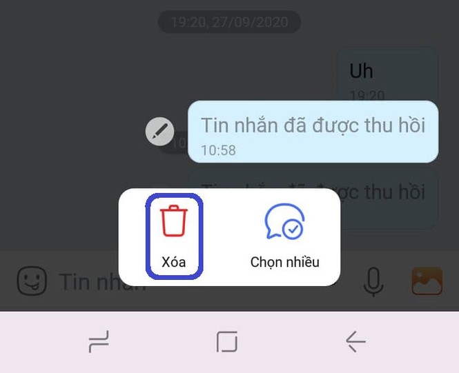 Hướng dẫn xóa hoặc thu hồi tin nhắn đã gửi trên Zalo - ảnh 5