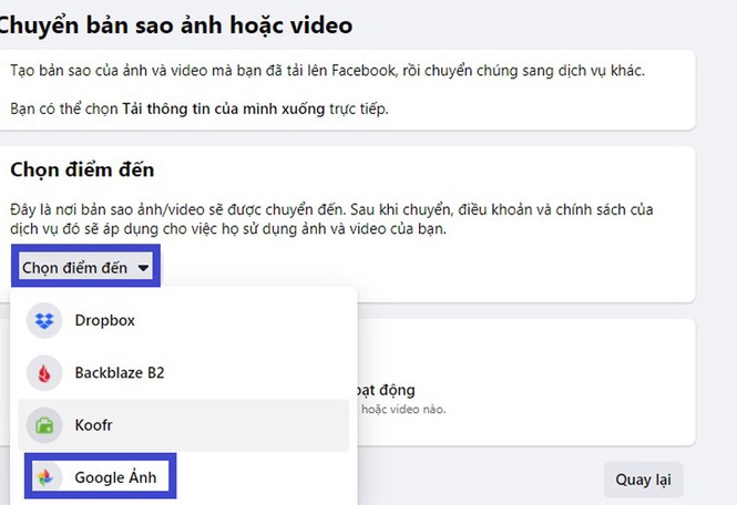 Hướng dẫn chuyển hình ảnh từ Facebook sang Google Photos - ảnh 5