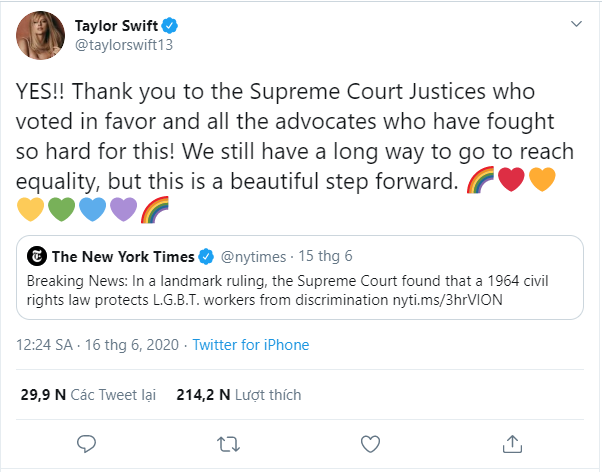 Loạt sao US-UK lan tỏa tình yêu đến cộng đồng LGBT trong “Tháng Tự Hào“ - ảnh 2