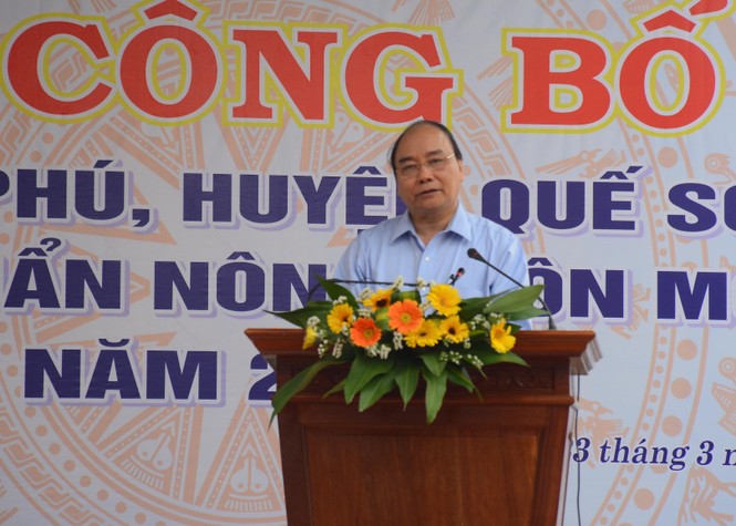 Thủ tướng Nguyễn Xuân Phúc dự lễ công bố nông thôn mới tại Quảng Nam - ảnh 1