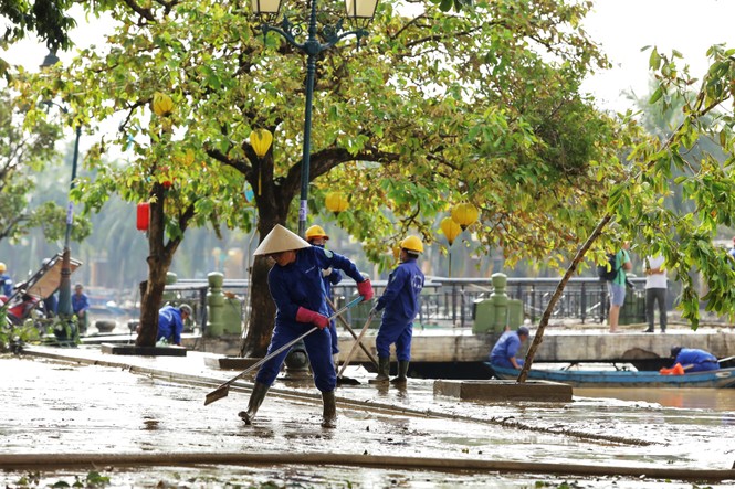 Dọn bùn non ở Hội An sau lũ - ảnh 9